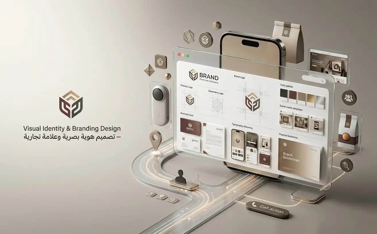 تصميم هوية بصرية وعلامة تجارية